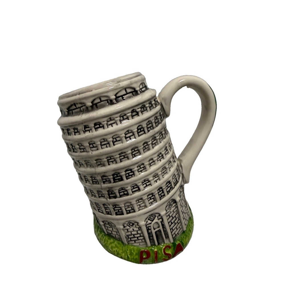 Leaning Tower of Pisa Decorative Ceramic Mug Pencil Holder Italy Souvenir